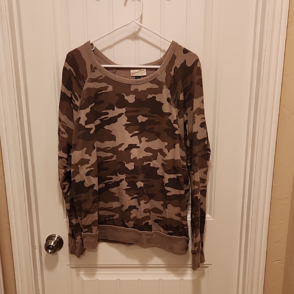 Camouflage Long Sleeve Sweater